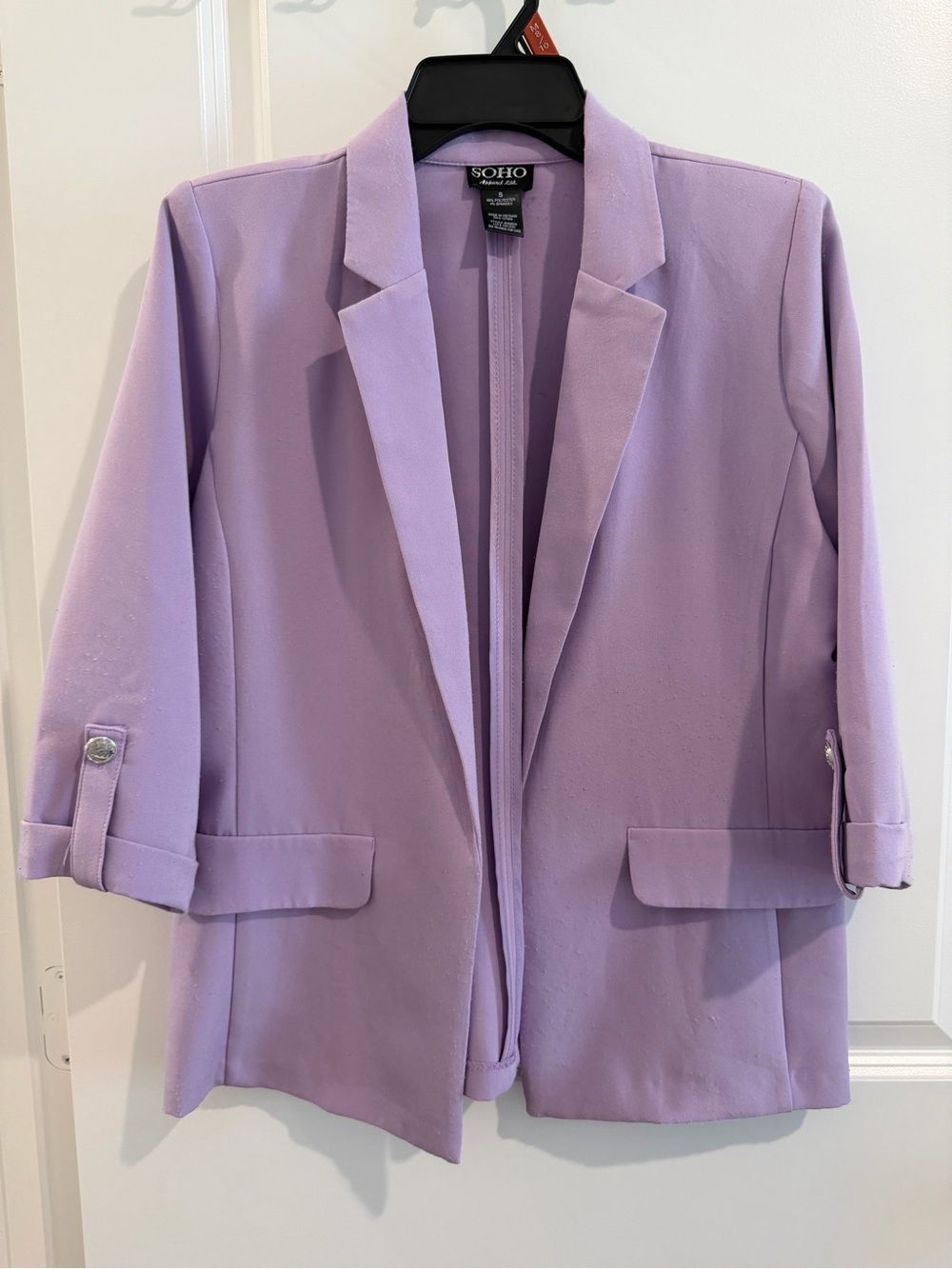 Soho Lavender Open-Front Women's Blazer